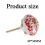 Ceramic Cabinet Knobs and Handles, Engraved Pattern Round Flower Design Hand Painted Drawer Pulls, Elegant and Timeless Design Cabinet Hardware for Cu 5