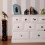 Ceramic Cabinet Knobs and Handles, Engraved Pattern Round Flower Design Hand Painted Drawer Pulls, Elegant and Timeless Design Cabinet Hardware for Cu 2