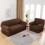 Plaids Seersuckers Sofa Cover Stretch Sofa-Chinese Coffee 7