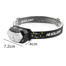 Stirnlampe für Outdoor-Aktivitäten mit komfortablem Design, superheller LED und Wasserdichtigkeit, lange Akkulaufzeit für Camping, Wandern und