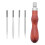 4 in 1 Leather Hole Punch Tool with Wood Handle Leather Craft 1