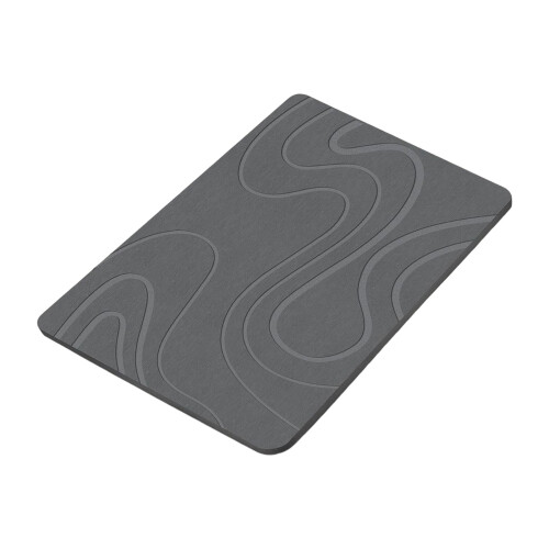 Absorberende badmat, antislip diatomeeënaarde-rivier donkergrijs