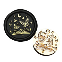 Butterfly Wax Seal Stamp Brass Head Insect-Scholarly flying but
