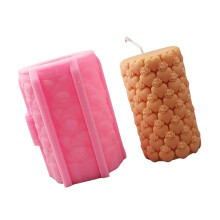 Rose Heart Cylinder Silicone Candle Molds Soap Making Molds for