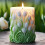 Flower Cylinder Candle Mould Carving Pattern Wavy-E type 7