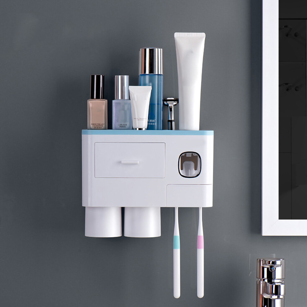 Modern Bathroom Essentials, Wall Mounted Toothbrush Holders with Magnetic Cups, Automatic Toothpaste Dispensers for a Streamlined Hygiene Experience-image-OPC-PNH78Y2-NEW