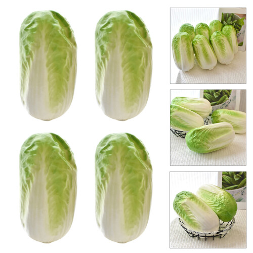 4 Pieces Faux Cabbage Props for Dining Room and Window Display 1