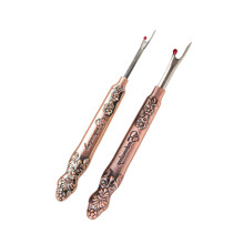 Metal Seam Unpicker Ergonomic Handle Thread Remover-red bronze