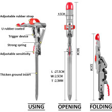 Support de canne à pêche à ressort unique, en acier inoxydable antirouille, universel et automatique, compatible avec toutes les cannes à pêche.