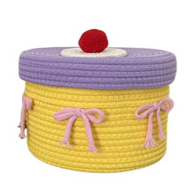 Woven Storage Container for Desk Essential-Purple cover 25 x 19