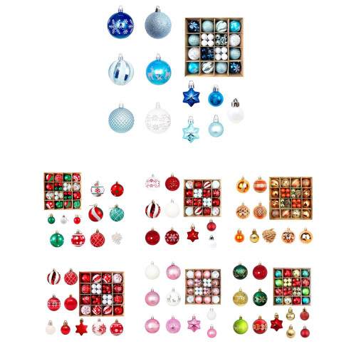 42Pcs Bright Christmas Bauble Collection Sphere Pendant-MJG018 2