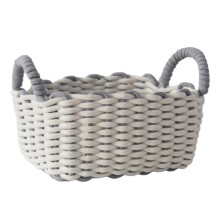 Versatile Handmade Cotton Rope Storage Baskets for Decoration-L