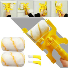 Mini rulli per pittura con finitura liscia, spazzola di pulizia multifunzionale staccabile per l'assorbimento della vernice, applicazione uniforme su