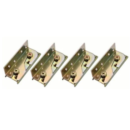 Heavy Duty Bed Frame Connectors Iron Bed Rail Hardware 12V Backlight LED ABS Material Construction No Mortise Required