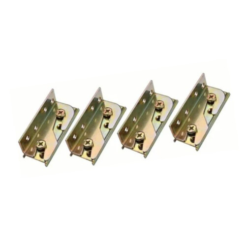Heavy Duty Bed Frame Connectors Iron Bed Rail Hardware 12V Backlight LED ABS Material Construction No Mortise Required 1