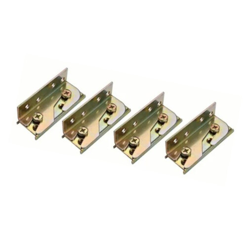 Heavy Duty Bed Frame Connectors Iron Bed Rail Hardware 12V Backlight LED ABS Material Construction No Mortise Required 2