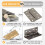 Dobradiças de porta elegantes com reforço e rolamentos de esferas para serviço pesado, 10 cm (4 polegadas), cantos quadrados, aço inoxidável 4