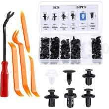 Clips de fixation universels pour ailes avant de voiture, 100 pièces en plastique noir, résistants et anti-vibrations, livrés avec une boîte de