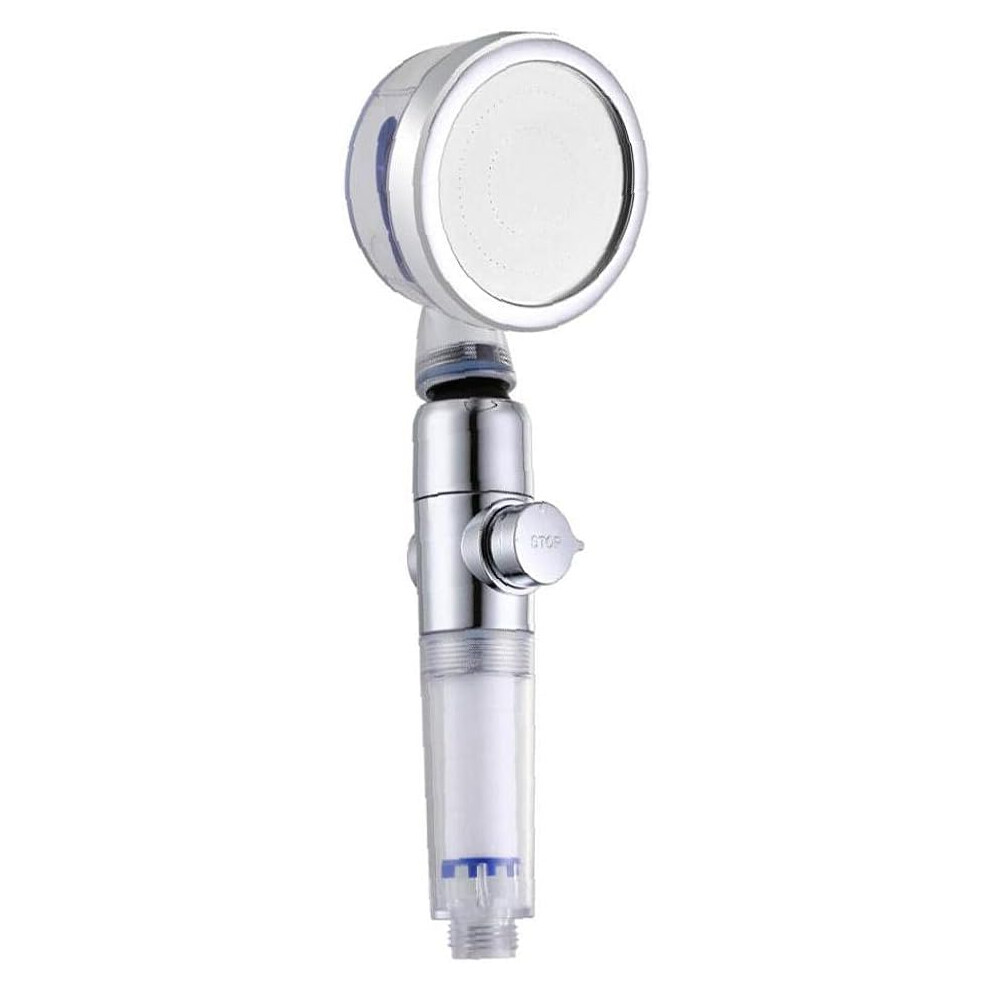 Soothing Filter Shower Head, Water Saving Filtration System For Dry Hair & Skin, Hard Water Softener Easy Installation Silver Transparent 9135470020379