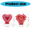 Distinctive Heart Figurine Display Ornament for-Red with words 4