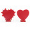 Distinctive Heart Figurine Display Ornament for-Red with words 5