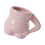 Elegant Ceramic Teas Cup with Double Arm Designs-Peach Powder 1