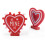 Distinctive Heart Figurine Display Ornament for-Red with words 7
