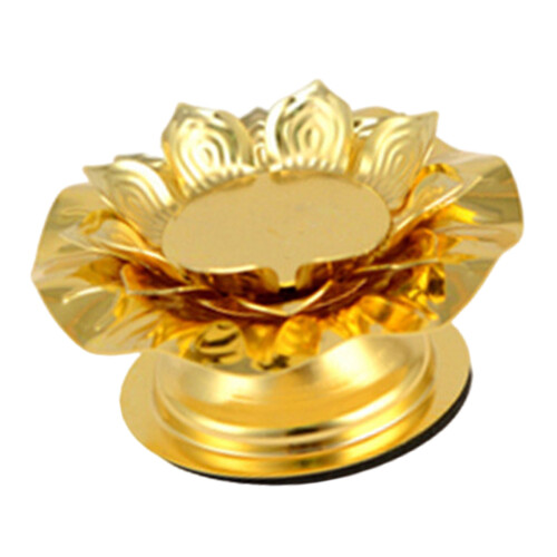 Support de lampe à huile en feuille de fleur artistique,