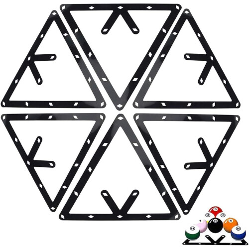 Pool Table Marker Dots With Easy To Use Magic Ball Rack, Triangle Billiards Ball Rack Reduces Damage To Table Cloth, Durable Use Ultra-thin Material 1