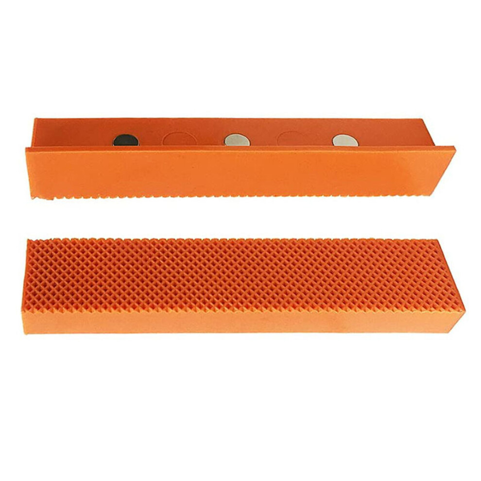 High Strength Magnetic Vise Jaw Pad Protectors-6 Inch Orange 7754000785421