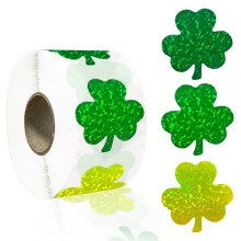 500 Stück Shamrock-Aufkleber, 35 mm,