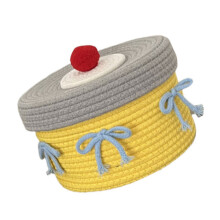 Handwoven Cotton Rope Makeup Holder-Gray cover 25 x 19CM
