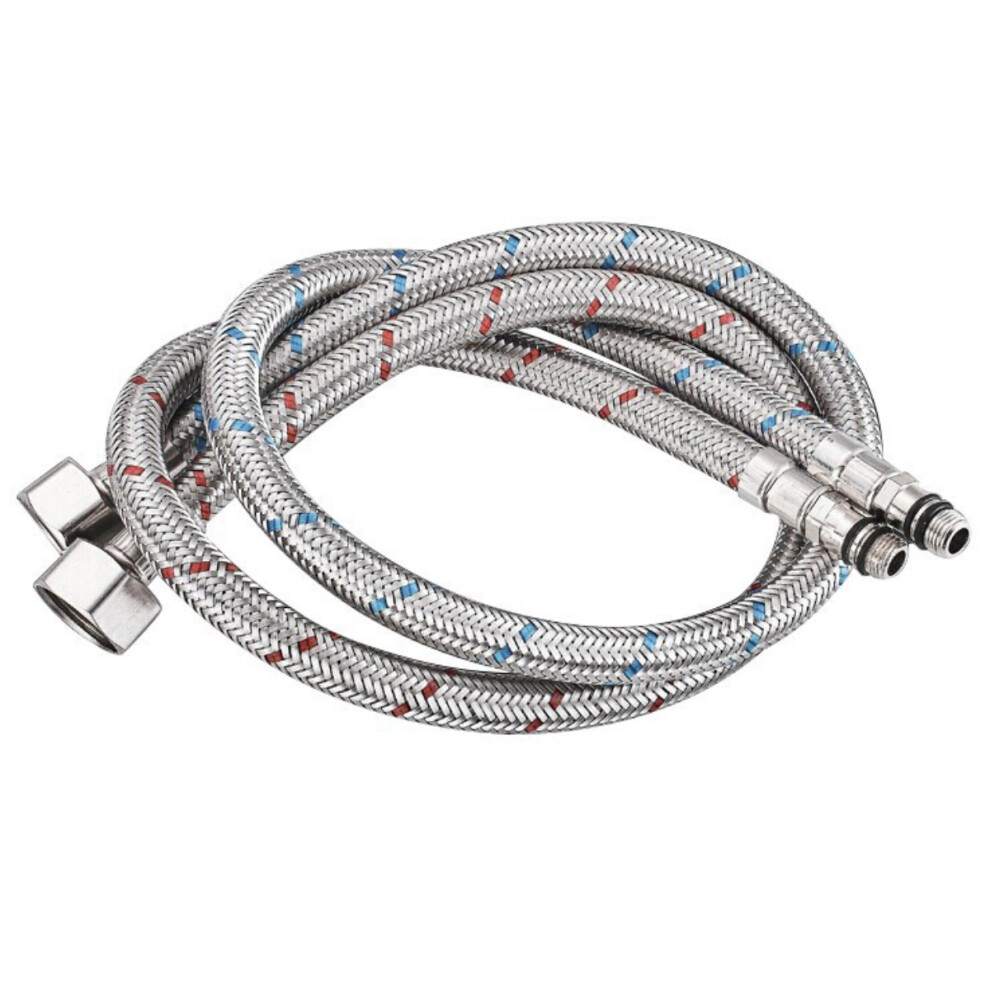 Flexible Connector For Faucet, Stainless Steel Braided Exterior Faucet Supply Line Ensuring Durability And Rust Resistance, Universal Fit For Kitchen 9135470007257
