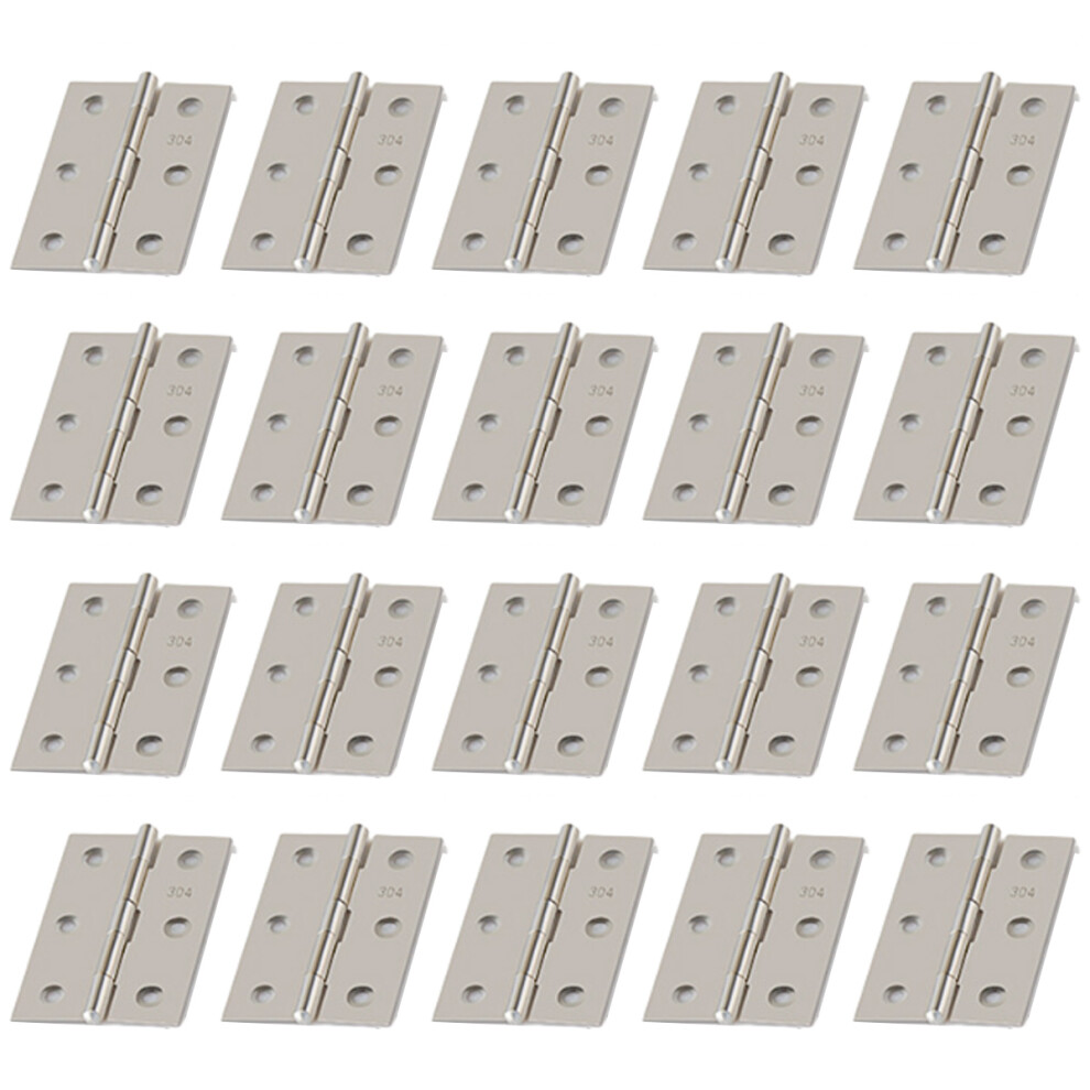 Home Furniture Hardware Refinement, Silver Tone Stainless Steel Hinges, Anti-Rust Performance Folding Cabinet Butt Hinges For Tool Box, Jewelry Box 9454554568522
