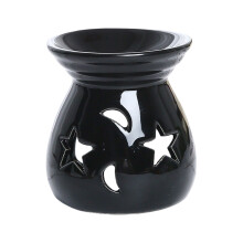 Essential Oil Burners Ceramic Incenses Burners With Star-Black