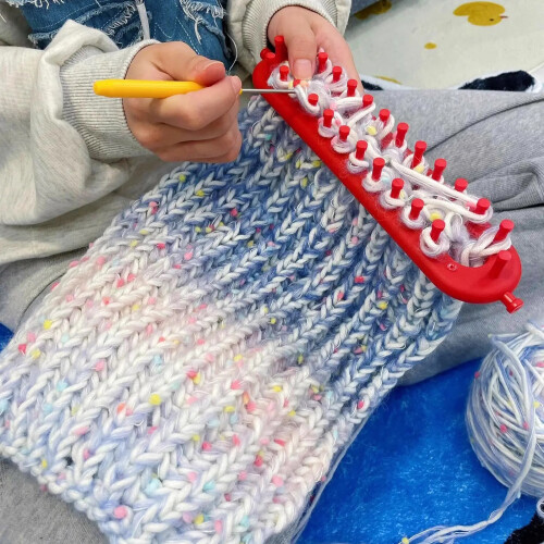 2pcs DIY Rainbow Scarf Knitting Tool Yarn Craft Kit for-Style 5 2