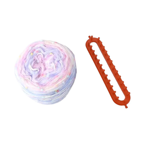 Rainbow Yarn Craft Set for Kids Teens Creativity Scarf-Style 2