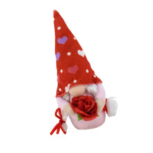 Einzigartige runde Hut-Zwerge, Valentinstag-Zwerge,-Rosenmädchen
