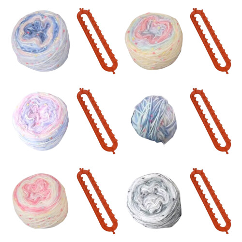 Rainbow Yarn Craft Set for Kids Teens Creativity Scarf-Style 2 1