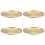 4er-Pack multifunktionale Teller aus 304 Edelstahl,-Gold 17cm 1