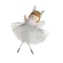Distinctive Angelic Antler Sequins Tulle Skirt Hanging-White