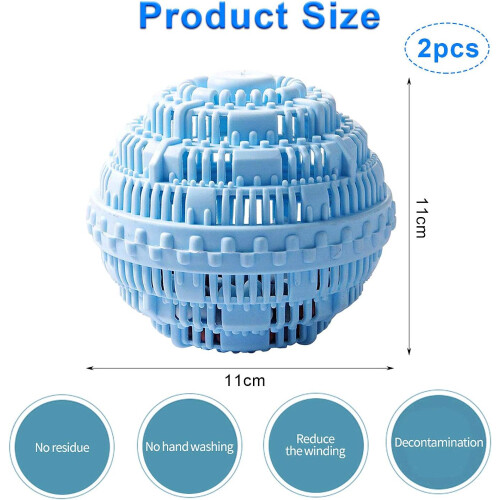 Boule de lavage en billes de céramique infrarouges, solution de lavage durable et écologique pour lave-linge et sèche-linge, élimine les 1