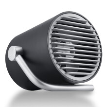 Adjustable Tilt Head Desk Fan, Twin Turbo Cyclone-Blade Quiet Operation Fan with USB Powered Convenience for Home Office, Black