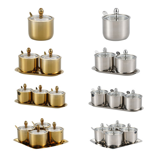 Gewürzglas aus Edelstahl 304,-Einzelnes Gewürzglas in Gold 2