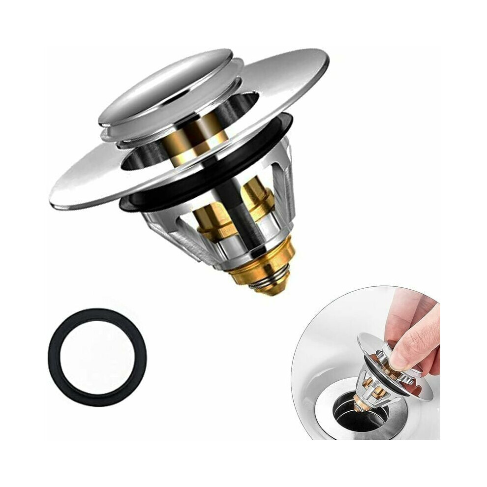 Build-In Strainer Sink Stopper, Universal Sink Stopper With Rust-Proof Surface, Anti-Clogging Filter For Hassle-Free Maintenance 9135470004096