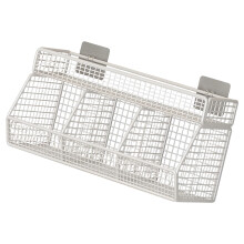 Sturdy Metal Wire Wall Mount Basket- White Three Grid