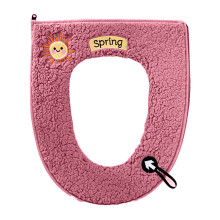 Cojín suave para asiento de inodoro, fácil instalación, funda gruesa lavable y afelpada con diseño transpirable y antideslizante (colorido).