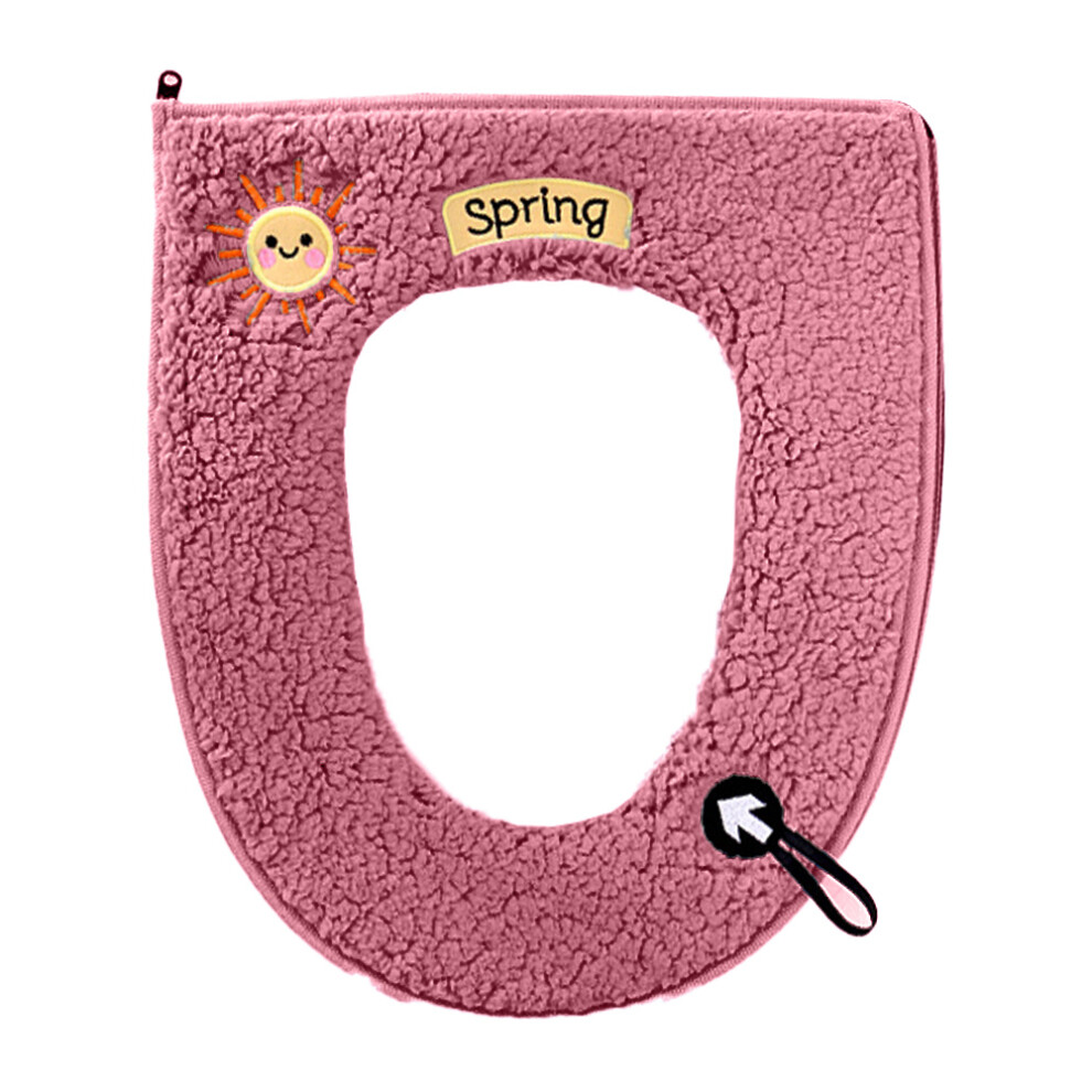 Soft Toilet Seat Cushion For Bathroom, Easy Installation, Plush Washable Thickened Cover With Non-Slip Breathable Design (Colorful) 9135470008032