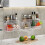Sturdy Metal Wire Wall Mount Basket- White Three Grid 3