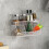 Sturdy Metal Wire Wall Mount Basket- White Three Grid 6